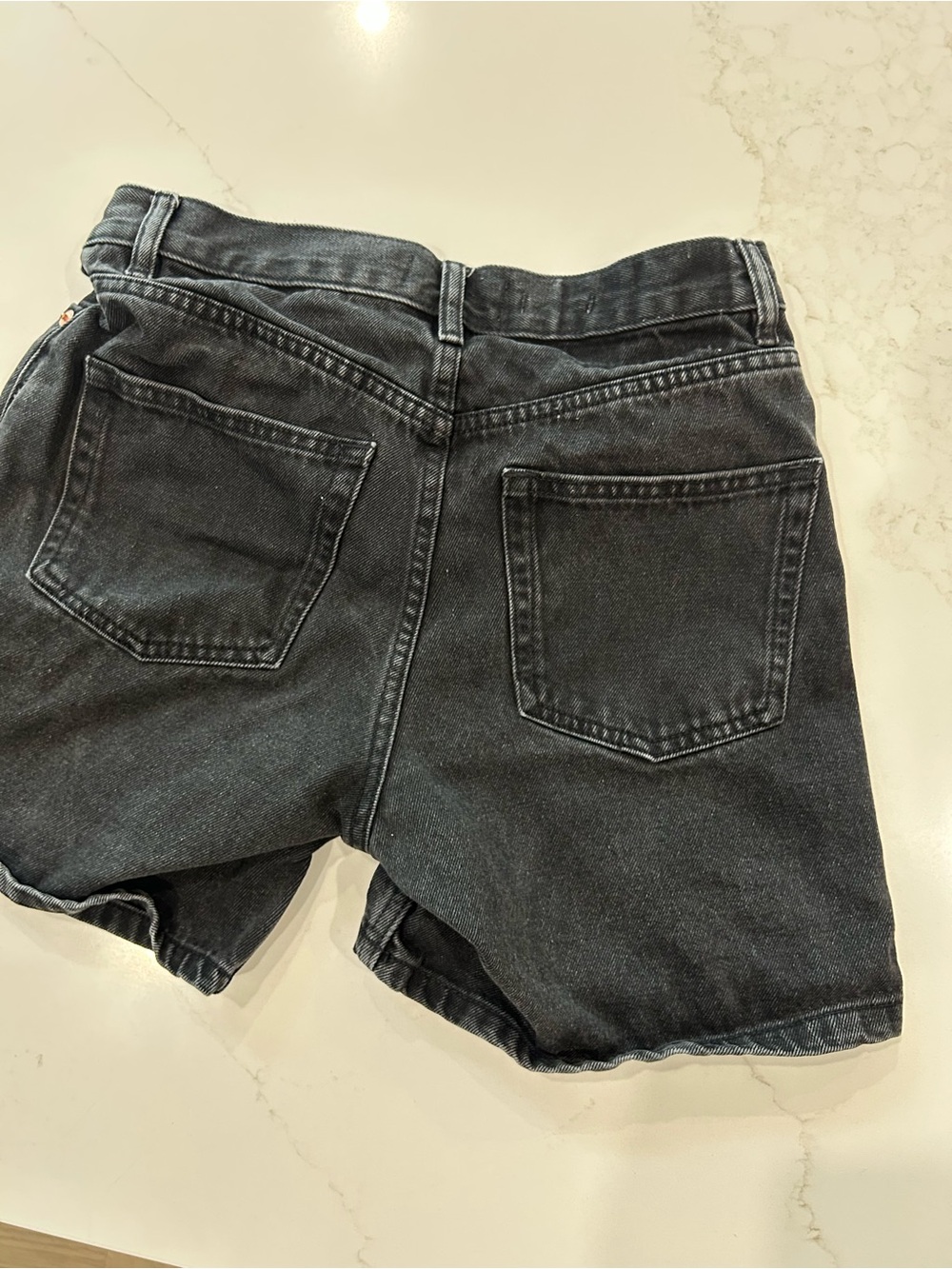 Mango Zaida Women's Black High Rise Denim Shorts Size 4 Button 5-Pocket - Picture 5 of 5
